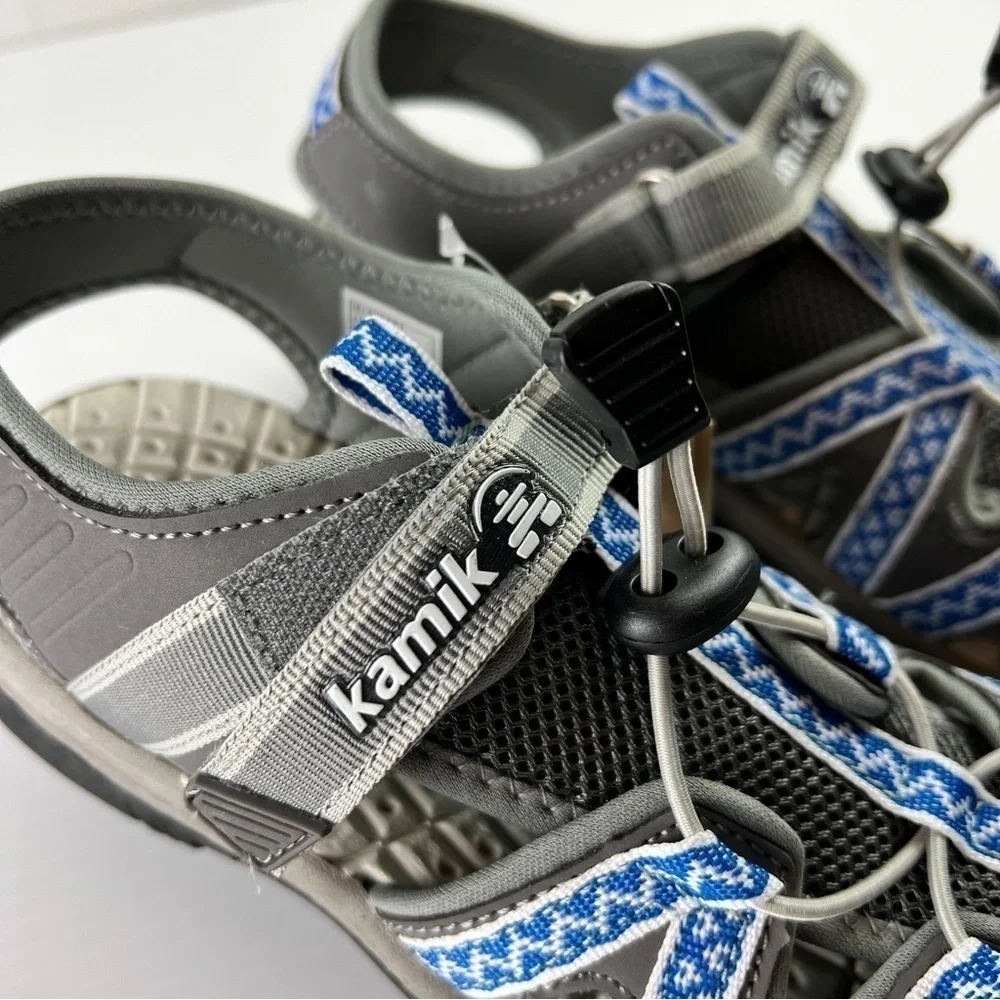 Kamik Sandals womens 10 Islander 2 Blue Grey Hook Loop Shoes Outdoors
